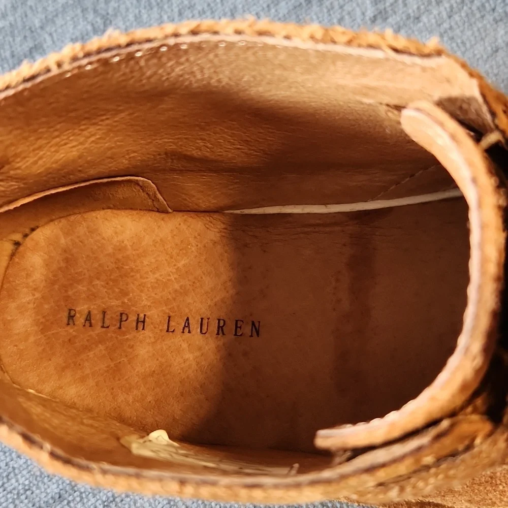 Ralph Lauren Tan Suede Kids Chukka Boots sz 10